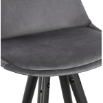 Paris Prix Tabouret De Bar "Krill" 97cm Gris & Noir