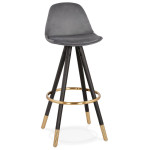 paris prix Tabouret de Bar "Krill" 97cm Gris & Noir