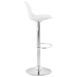 Paris Prix Tabouret De Bar "Queen" 81-104cm Blanc