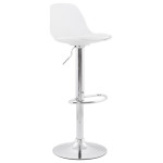 paris prix Tabouret de Bar "Queen" 81-104cm Blanc