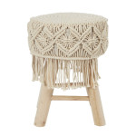 Paris Prix Tabouret Déco "Boho" 42cm Beige
