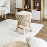 Paris Prix Tabouret Déco "Boho" 42cm Beige