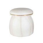 Paris Prix Tabouret Design "Corin" 55cm Ivoire & Or