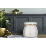 Paris Prix Tabouret Design "Corin" 55cm Ivoire & Or