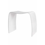 Paris Prix Tabouret Design "Oméga" 47cm Blanc
