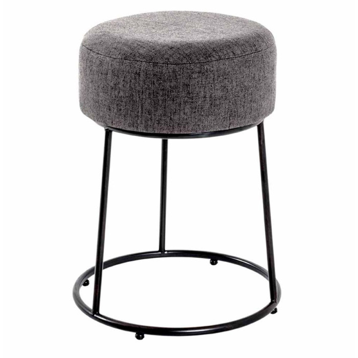 Paris Prix Tabouret Design Rond "Maeva" 46cm Gris