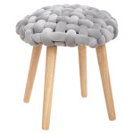 paris prix Tabouret Design "Tricot" 43cm Gris