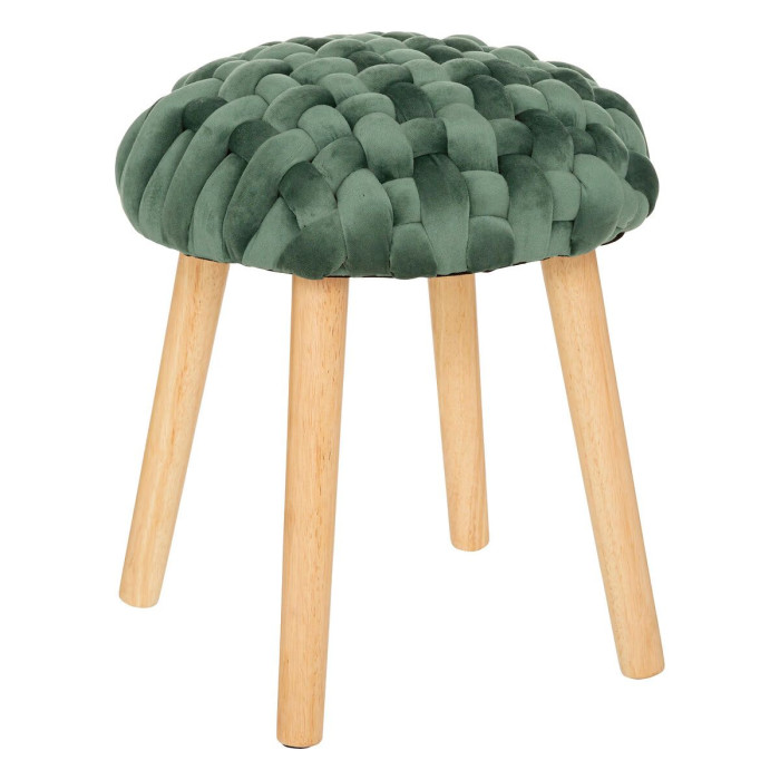 Paris Prix Tabouret Design "Tricot" 43cm Vert Jade