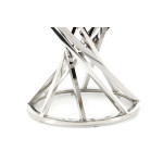 Paris Prix Tabouret Design "Wesley" 49cm Gris & Argent