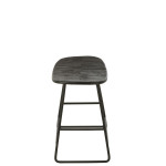 Paris Prix Tabouret En Bois "Teck" 45cm Noir