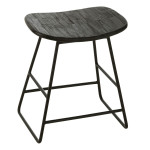 paris prix Tabouret en Bois "Teck" 45cm Noir