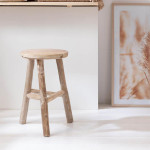 Paris Prix Tabouret En Bois "Wash" 53cm Naturel