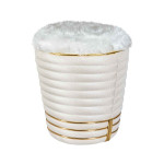 Paris Prix Tabouret En Tissu "Doric" 50cm Ivoire & Or