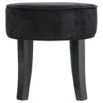 Paris Prix Tabouret En Velours "Adriel" 35cm Noir