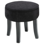 paris prix Tabouret en Velours "Adriel" 35cm Noir