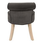 Paris Prix Tabouret En Velours "Eleonor" 58cm Gris