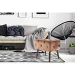 Paris Prix Tabouret En Velours "Piano" 60cm Marron