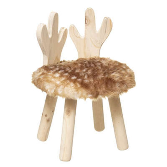 Paris Prix Tabouret Enfant Cerf "Forêt" 38cm Beige