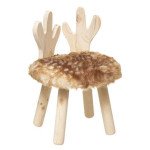 paris prix Tabouret Enfant Cerf "Forêt" 38cm Beige