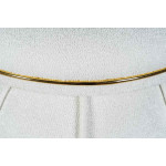 Paris Prix Tabouret Rond Déco "Corin" 55cm Blanc & Or