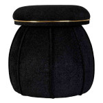 paris prix Tabouret Rond Déco "Corin" 55cm Noir & Or