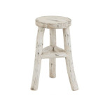 Paris Prix Tabouret Rond En Bois "Menor" 50cm Blanc
