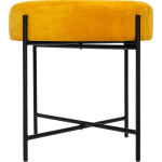 Paris Prix Tabouret Rond En Velours "Arty" 47cm Ocre