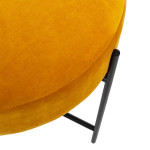 Paris Prix Tabouret Rond En Velours "Arty" 47cm Ocre