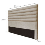 Paris Prix Tête De Lit Design "Bombé" 140cm Beige