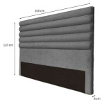 Paris Prix Tête De Lit Design "Bombé" 140cm Gris