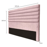 Paris Prix Tête De Lit Design "Bombé" 140cm Rose