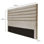 Paris Prix Tête De Lit Design "Bombé" 160cm Beige