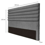 Paris Prix Tête De Lit Design "Bombé" 160cm Gris