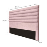 Paris Prix Tête De Lit Design "Bombé" 160cm Rose