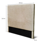 Paris Prix Tête De Lit Design "Bouma" 140cm Beige