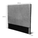 Paris Prix Tête De Lit Design "Bouma" 140cm Gris