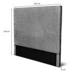 Paris Prix Tête De Lit Design "Bouma" 160cm Gris