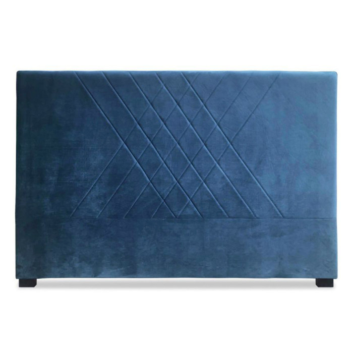 Paris Prix Tête De Lit En Velours "Jones" 160cm Bleu