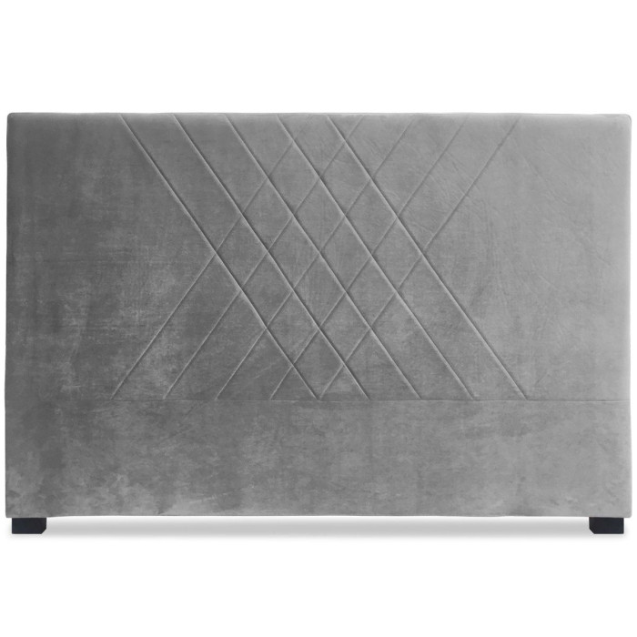 Paris Prix Tête De Lit En Velours "Jones" 160cm Gris