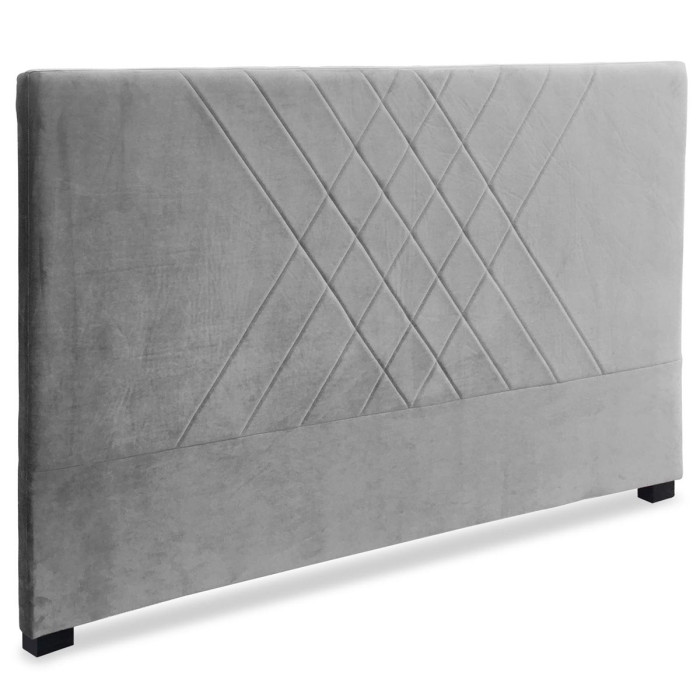 Paris Prix Tête De Lit En Velours "Jones" 160cm Gris