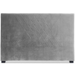 paris prix Tête de Lit en Velours "Jones" 160cm Gris