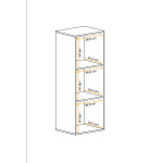 Paris Prix Vitrine Murale Design "Fly I" 126cm Noir