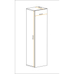 Paris Prix Vitrine Murale Design "Fly I" 170cm Noir