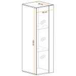 Paris Prix Vitrine Murale LED "Switch" 120cm Blanc