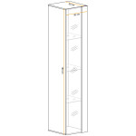 Paris Prix Vitrine Murale LED "Switch" 180cm Naturel