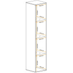 Paris Prix Vitrine Murale LED "Switch" 180cm Noir