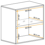 Paris Prix Vitrine Murale LED "Switch" 60cm Gris