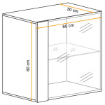 Paris Prix Vitrine Murale LED "Switch" 60cm Noir