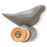 Paris Prix Patère 1 Crochet Design "Oiseau" 11cm Gris