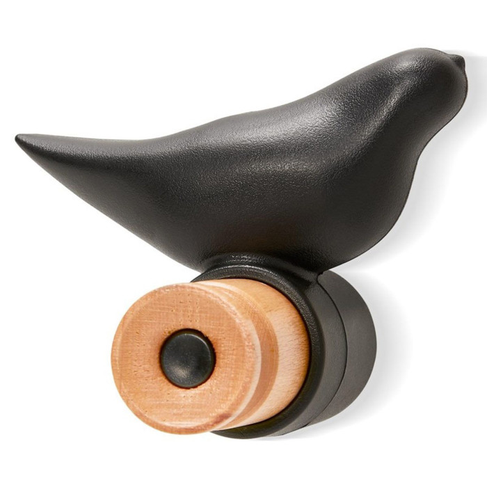 Paris Prix Patère 1 Crochet Design "Oiseau" 11cm Noir